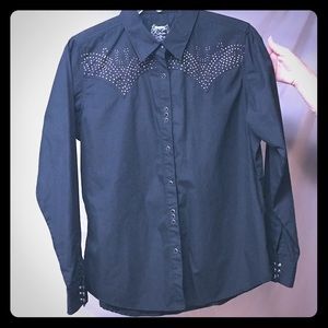 EUC 20x by wrangler black blouse